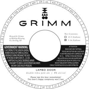 Grimm Lambo Door December 2015