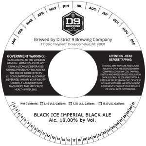 District 9 Brewing Company Black Ice December 2015