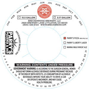 Breckenridge Brewery Parry's Pizza India Pale Ale