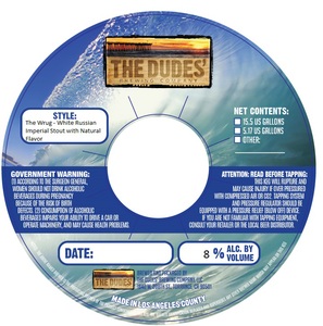 The Dudes' Brewing Company, LLC The Wrug White Russian Imperial Stout December 2015