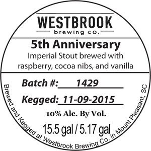 Westbrook Brewing Company 5th Anniversary December 2015