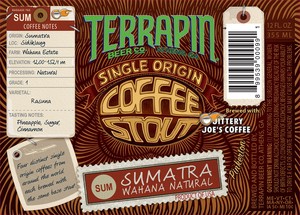 Terrapin Single Origin Coffee Stout: Sumatra