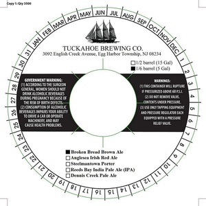 Tuckahoe Brewing Company Broken Bread Brown Ale