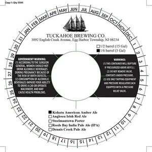 Tuckahoe Brewing Company Kohatu American Amber Ale December 2015