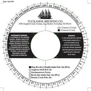Tuckahoe Brewing Company Hop Revolver Double India Pale Ale (ipa)