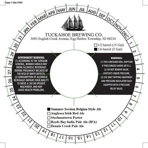 Tuckahoe Brewing Company Summer Session Belgian Style Ale
