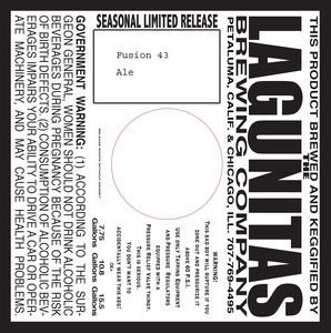 The Lagunitas Brewing Company Fusion 43