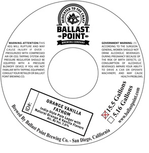 Ballast Point Orange Vanilla Fathom December 2015