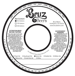Bruz Beers Saison Ale December 2015