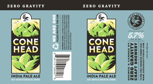 Zero Gravity Craft Brewery Conehead India Pale Ale January 2016