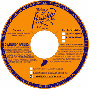 The Flagship Brewing Company American Gold Ale January 2016