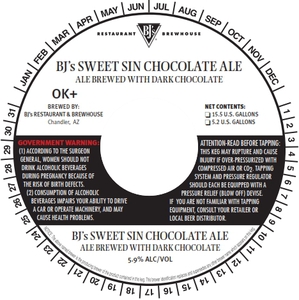 Bj's Sweet Sin Chocolate Ale 