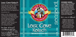 Highland Brewing Co. Lost Cove Kolsch December 2015