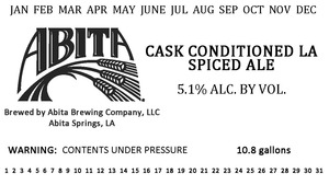 Abita Cask Conditioned La Spiced Ale December 2015