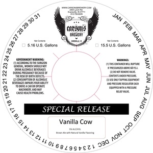 Carson's Brewery Vanilla Cow