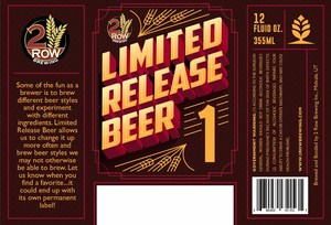 Limited Release Beer 1 January 2016