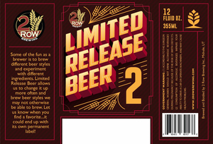 Limited Release Beer 2 January 2016