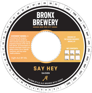 The Bronx Brewery Say Hey Saison