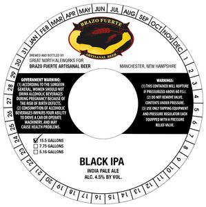 Brazo Fuerte Artisanal Beer Black IPA