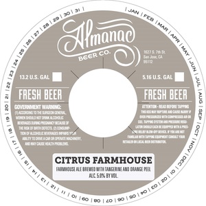 Almanac Beer Co. Citrus Farmhouse