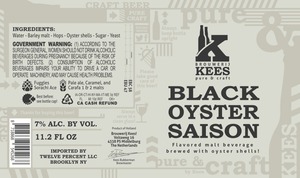 Kees Black Oyster Saison December 2015