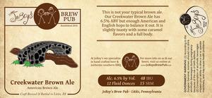 Creekwater Brown Ale January 2016