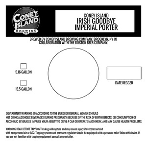 Coney Island Irish Goodbye Imperial Porter December 2015