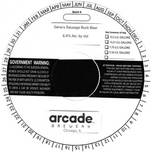 Gene's Sausage Bock Beer December 2015