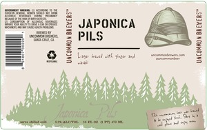 Uncommon Brewers Japonica Pils January 2016