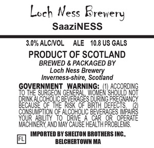 Loch Ness Brewery Saaziness January 2016