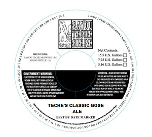 Teche's Classic Gose January 2016
