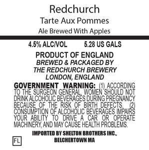 Redchurch Brewery Tarte Aux Pomme