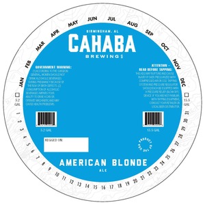 Cahaba Brewing Company American Blonde Ale January 2016