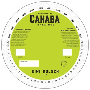 Cahaba Brewing Company Kiwi Kolsch Ale