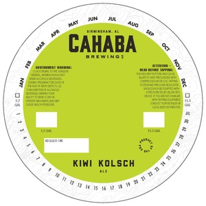 Cahaba Brewing Company Kiwi Kolsch Ale January 2016