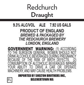 Redchurch Brewery Draught January 2016