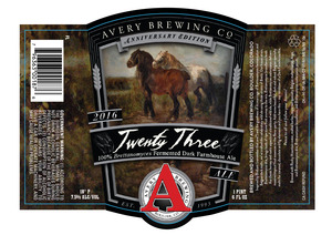 Avery Brewing Co. Twenty Three January 2016