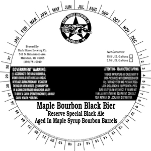 Dark Horse Maple Bourbon Barrel Black Bier