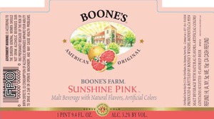 Boone's Boone's Farm Sunshine Pink January 2016