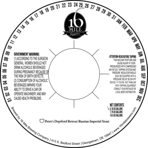 16 Mile Brewing Company, Inc Peter's Deptford Retreat January 2016