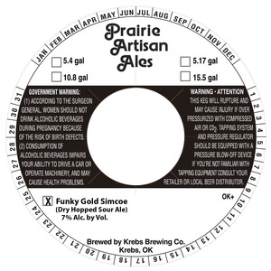 Prairie Artisan Ales Funky Gold Simcoe January 2016