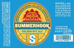 Redhook Ale Brewery Summerhook Golden Rye Ale