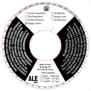Rahr & Sons Brewing, LP Angry Santa