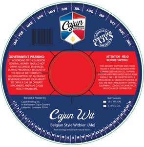 Cajun Brewing Cajun Wit January 2016