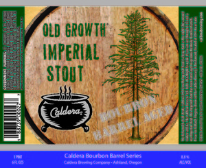 Caldera Bourbon Barrel Aged Old Growth Imperial January 2016