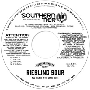 Southern Tier Brewing Company Cellar Vault Series: Riesling Sour
