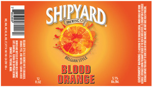 Shipyard Brewing Co Blood Orange January 2016