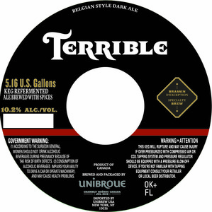 Unibroue Terrible January 2016