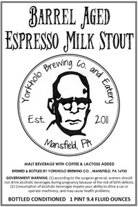 Barrel Aged Espresso Milk Stout January 2016