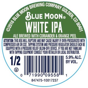 Blue Moon White IPA January 2016